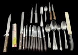 Assorted Knives & Stainless Flatware