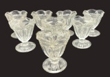 (8) Vintage  Anchor Hocking 4” Clear Glass Ice