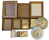 (11) Assorted Picture Frames and (2) Battery