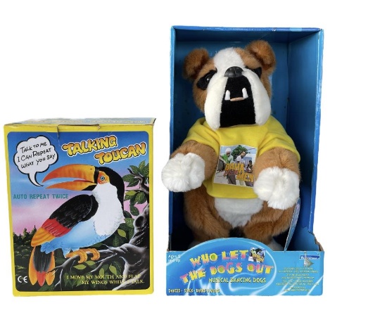 (2) Animated Toys: “Who Let The Dogs Out"