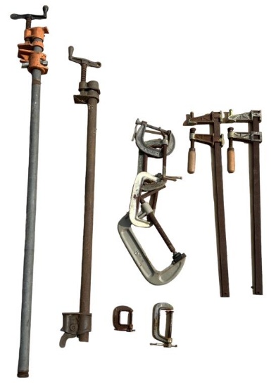 Assorted Bar Clamps and C-Clamps