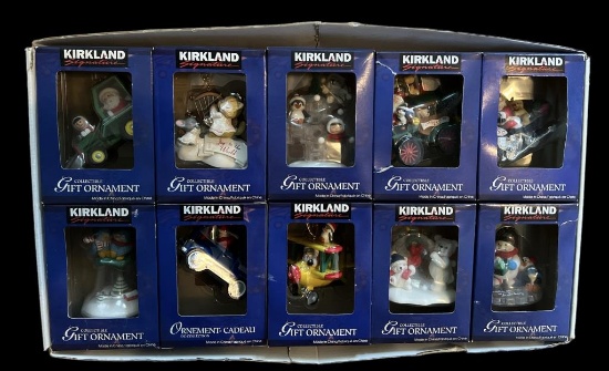 (10) Kirkland Signature Collectible Gift Ornaments