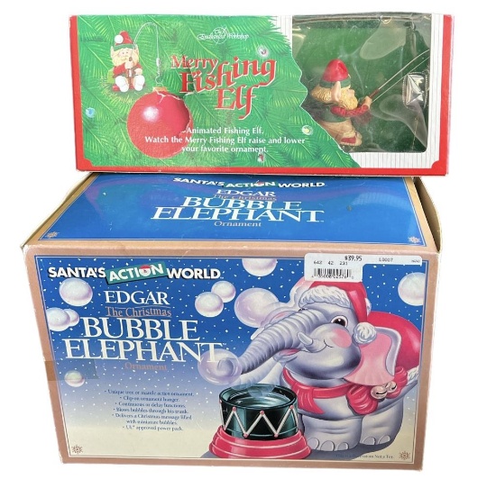 Merry Fishing Elf and Edgar the Bubble Elephant