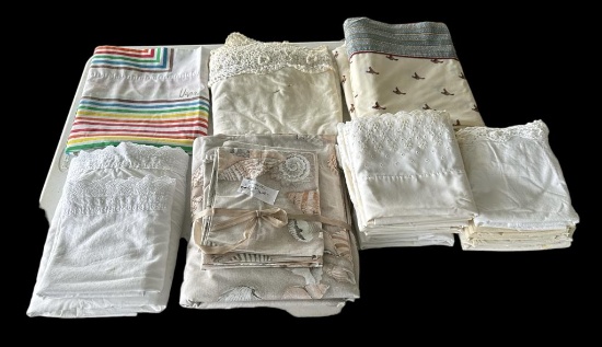 Assorted Twin and Full Size Sheets and Pillowcases