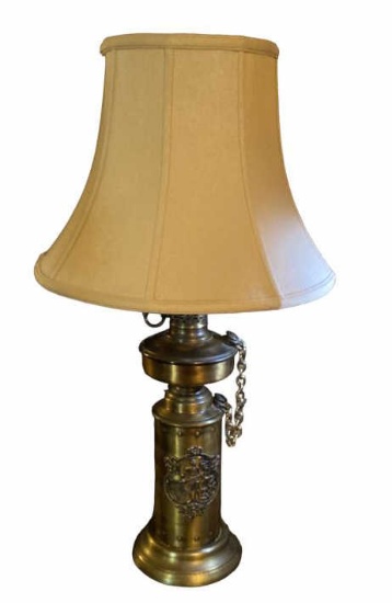 Brass Table Lamp--31 3/4" Tall to Top of Finial