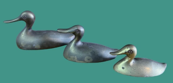 (3) Brass Ducks