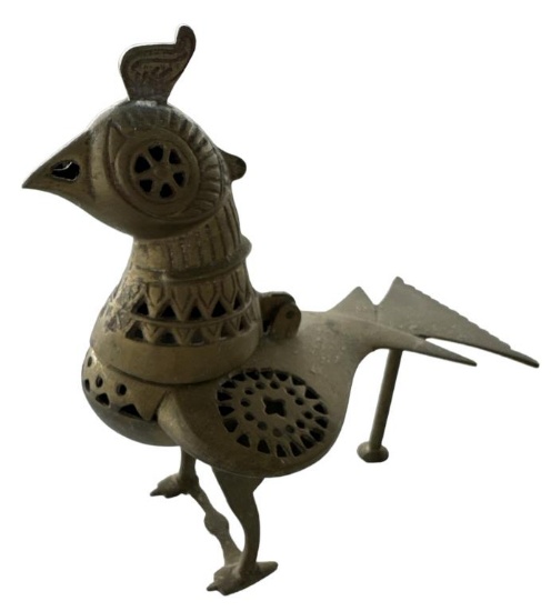 Vintage Brass Bird Incense Burner - India “P. A.