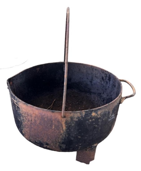 Cast Iron Kettle with Handle and Bail Handle
