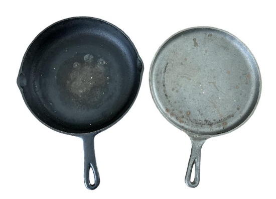 (2) Cast Iron Skillets 11” and 10 1/2”
