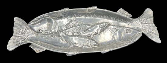 Arthur Court Aluminum Fish Platter—18.5” Diameter