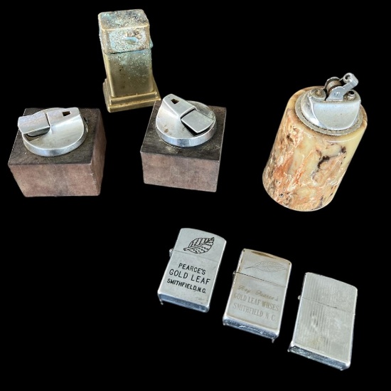 Assorted Vintage Lighters—Damaged
