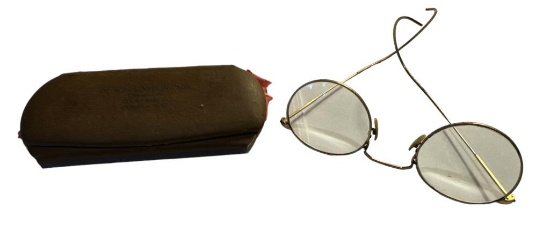 Antique Gold Spectacles With Case