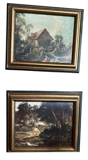 (2) Framed Canvas Prints - 12 3/4” x 10 3/4”