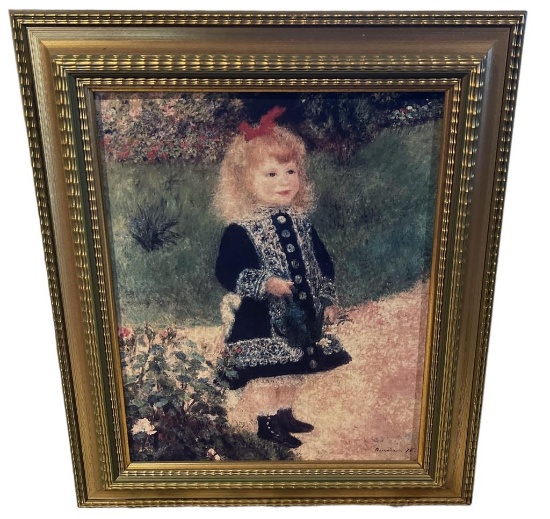Framed “Girl with Watering Can" Renoir