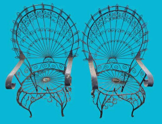 (2) Iron Chairs