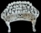 White Cast Iron Garden Settee