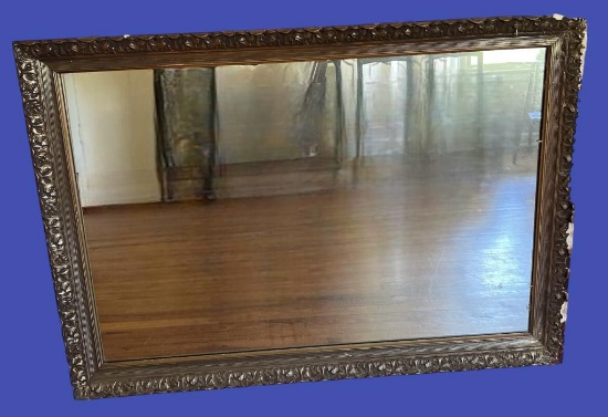Mirror in Wooden Frame (Frame is Damaged) 47" x