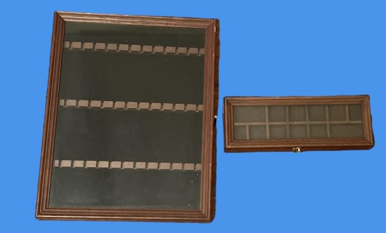 (2) Wooden Display Cases