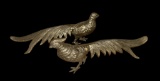 Pair of Mid Century Brass Pheasants - 14” L x 5” H