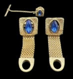Vintage Cufflinks and Matching Tie Pin