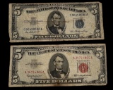 1953 $5 Bill and 1963 $5 Bill Red Seal