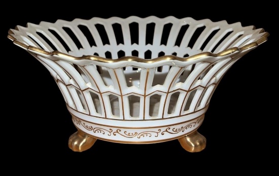 Reticulated Porcelain Lattice Bowl, Ucagco