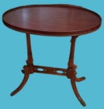 Vintage Mahogany Oval  End Table - 16
