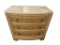 Curved Front Faux Marble Top Three-Drawer Chest--
