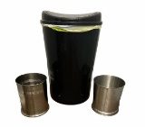 Plastic Kitchen Trash Can and (2) Metal Bathroom