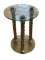 Glass Top and Base End Table - Made in Italy - 1