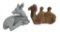 (2) Resin Yard Ornaments;  Deer 13.5