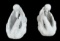 (2) Concrete Swan Planters (one has broken beak)