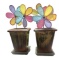 (2) Square Planters, etc. - 10” Square, 14” H