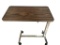 Adjustable Overbed Table with Tilt Top, Walnut
