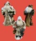 (3) Santa Figures: (2) Tree Toppers - 23” H and