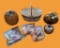 Assorted Thanksgiving Decor—Basket, Pumpkins, Etc.
