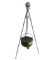 Metal Kettle on Iron Stand - 54” H