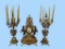 3-Piece Brevettato Italia 1970s Beige Marble Ormolu