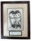 Framed and Matted Baseball Print of Lou