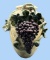 Grape Clay Art by Sara A. Barnhill, Vase, 14 1/2