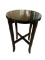 Round End Table with Protective Glass Top--16