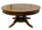 Round Mahogany Inlaid Coffee Table with Satinwood,
