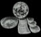 Assorted Glass & Crystal Serving Dishes:  Round