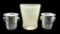 (3) Champagne Buckets: (1) Acrylic 9 1/2” H and