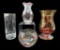 (3) Glass Vases: Lenox Ruffled Edge with Cut and