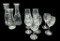 Assorted Glasses and Decanters: (2) Full Liter