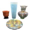 Assorted Decorative Accessories: 14 1/4” H Blue