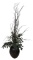 Large Ceramic Vase with Artificial Greenery - 1