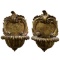 (2) Gold Painted Ceramic Wall Decor - 13” x 19”