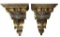 Pair of Gold Painted Wall Brackets